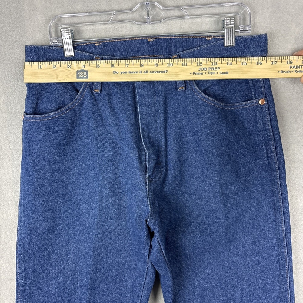 Wrangler 13MWZ Jeans Men’s 33x34 (Fits 33x33) Blue Cowboy Cut Made In Mexico - Picture 4 of 10